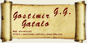 Gostimir Gatalo vizit kartica